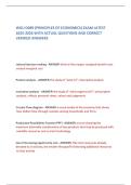 WGU D089 &lpar;PRINCIPLES OF ECONOMICS&rpar; EXAM LATEST 2025-2026 WITH ACTUAL QUESTIONS AND CORRECT VERIFIED ANSWERS 