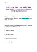 NURS 6202 Final Exam Study Guide And Practice Questions 2025&sol;2026 &vert; Well Revised And Complete Assessment With Correct Answers