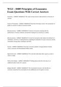 WGU - D089 Principles of Economics Exam Questions With Correct Answers
