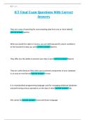 ICT Final Exam Questions With Correct Answers