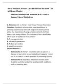 Pediatric Primary Care Test Bank by Burns &vert; Verified MCQs &plus; Rationales