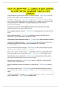 NSCA CPSS EXAM WITH ALL CORRECT & 100&percnt; VERIFIED ANSWERS&vert;ACTUAL COMPLETE EXAM&vert;ALREADY GRADED A&plus;