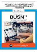BUSN 12th Edition &ndash; Williams &vert; Solution Manual &vert; ISBN 9780357122945 &vert; Complete Answer Guide