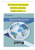  Ultimate Test Bank for Global Business 5th Edition by Peng Mike &vert; 2025-2026 Update &vert; Chapters 1-17 &vert; Graded A&plus;