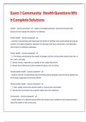 Exam 1 Community Oral Health Questions With Complete Solutions&period;pdf