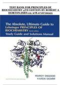 Principles of Biochemistry 4th Edition &ndash; Robert A&period; Horton &vert; Test Bank &vert; Exam Preparation Material