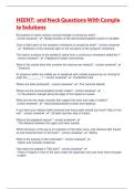 HEENT Mouth and Neck Questions With Complete Solutions&period;pdf
