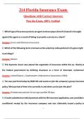2-14 Florida Insurance Exam &lpar;Latest 2026&sol;2027 Update&rpar; Complete Questions and Guide Answers&comma; 100&percnt; Verified Graded A&plus;