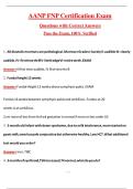 AANP FNP Certification Exam &lpar;Latest 2026&sol;2027 Update&rpar; Complete Questions and Guide Answers&comma; 100&percnt; Verified Graded A&plus;