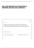 NUR 1290 MIDTERM 221 QUESTIONS & ANSWERS SOLVED 100&percnt; CORRECT&excl;&excl;