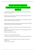 Indiana Pesticide Applicator Comprehensive Exam with Accurate Solutions