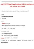 AAPC CPC Final Exam &lpar;Latest 2026&sol;2027 Update&rpar; Complete Questions and Guide Answers&comma; 100&percnt; Verified Graded A&plus;