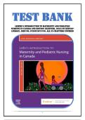 Test Bank for Leifer&rsquo;s Introduction to Maternity and Pediatric Nursing in Canada 2nd Edition &lpar;Elsevier&comma; 2023&rpar; by Keenan-Lindsay&comma; Isbn no&semi; 9780323872799&comma; all 33 Chapters Covered