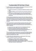 Fundamentals RN Exit Hesi 2 Exam