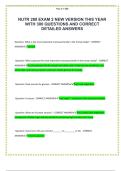 NUTR 280 EXAM 2 NEW VERSION THIS YEAR WITH 300 QUESTIONS AND CORRECT DETAILED ANSWERS