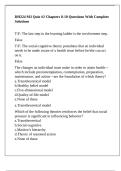 DH224 M3 Quiz &num;2 Chapters 8-10 Questions With Complete Solutions