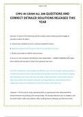 CPPS IHI EXAM ALL 300 QUESTIONS AND CORRECT DETAILED SOLUTIONS RELEASED THIS YEAR 