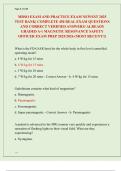 MRSO EXAM AND PRACTICE EXAM NEWEST 2025  TEST BANK&vert; COMPLETE 450 REAL EXAM QUESTIONS  AND CORRECT VERIFIED ANSWERS&sol; ALREADY  GRADED A&plus;&vert; MAGNETIC RESONANCE SAFETY  OFFICER EXAM PREP 2025&sol;2026 &lpar;MOST RECENT&excl;&excl;&rpar; 