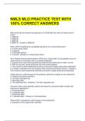 NMLS MLO PRACTICE TEST WITH 100&percnt; CORRECT ANSWERS 