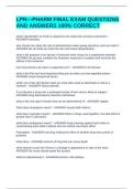 LPN---PHARM FINAL EXAM QUESTIONS AND ANSWERS 100&percnt; CORRECT