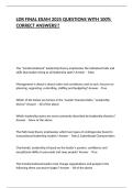 LDR FINAL EXAM 2025 QUESTIONS WITH 100&percnt; CORRECT ANSWERS&excl;&excl;