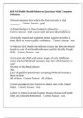 DH 224 Public Health Midterm Questions With Complete Solutions