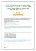 RNSG 1144 Fundamentals Of Nursing Actual Exam With NCLEX Questions & Answers &lpar;100&percnt; Verified Answers&rpar; &vert;Latest Updated Exam 2025&sol;2026 Already Graded A&plus;