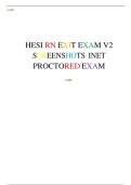 HESI RN Exit Exam V2 2025&sol;2026 iNet Proctored 160 Questions with Detailed&comma; Practice Screenshots&comma; and Verified Solutions for Nursing Students