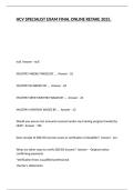 HCV SPECIALIST EXAM FINAL ONLINE RETAKE 2025&period;