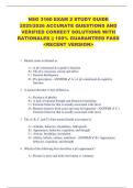 NSG 3160 EXAM 2 STUDY GUIDE  2025&sol;2026 ACCURATE QUESTIONS AND  VERIFIED CORRECT SOLUTIONS WITH  RATIONALES &vert;&vert; 100&percnt; GUARANTEED PASS  <RECENT VERSION> 