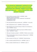 PALS Pediatric Emergency Resuscitation  EXAM STUDY GUIDE 2025&sol;2026 ACCURATE  QUESTIONS AND VERIFIED CORRECT SOLUTIONS  WITH RATIONALES &vert;&vert; 100&percnt; GUARANTEED PASS  <RECENT VERSION> 