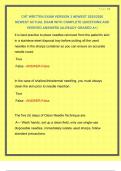 CNT WRITTEN EXAM VERSION 3 NEWEST 2025&sol;2026 NEWEST ACTUAL EXAM WITH COMPLETE QUESTIONS AND VERIFIED ANSWERS &vert;ALREADY GRADED A&plus;&vert; 