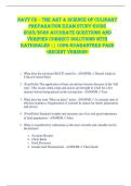 Navy CS &ndash; The Art & Science of Culinary  Preparation EXAM STUDY GUIDE  2025&sol;2026 ACCURATE QUESTIONS AND  VERIFIED CORRECT SOLUTIONS WITH  RATIONALES &vert;&vert; 100&percnt; GUARANTEED PASS  <RECENT VERSION> 