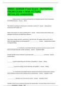 MMSC 420&sol;620 Final Exam - MATERIAL FROM EXAM 4 With ACTUAL DETAILED ANSWERS&period;