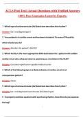 ACLS Post Test 1 &lpar;Latest 2026&sol;2027 Update&rpar; Complete Questions and Guide Answers&comma; 100&percnt; Verified Graded A&plus;