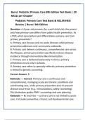 Pediatric Primary Care Test Bank &lpar;Burns&comma; 8th Edition&rpar; &vert; 20 MCQs per Chapter with Verified Answers