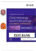 Test Bank for Essentials of Oral Histology and Embryology&colon; A Clinical Approach &lpar;6th Edition&rpar; by Daniel J&period; Chiego &ndash; Chapters 1 to 10 &lpar;Complete & Verified&rpar;