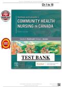 Test Bank for Stanhope and Lancaster’s Community Health Nursing in Canada (4th Edition) by MacDonald – Chapters 1 to 18 (Complete & Verified)
