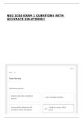 NSG 1010 EXAM 1 QUESTIONS WITH ACCURATE SOLUTIONS&excl;&excl;