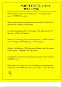 NOCTI TEST WELDING QUESTIONS AND ANSWERS 2025 