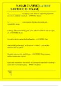 NASAR CANINE SARTECH III EXAM QUESTIONS AND ANSWERS 2025 