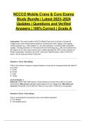 NCCCO Mobile Crane & Core Exams Study Bundle &vert; Latest 2023&ndash;2024 Updates &vert; Questions and Verified Answers &vert; 100&percnt; Correct &vert; Grade A
