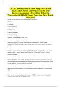 CATA Certification Exam Prep Test Bank 2025&sol;2026 with 1000 Questions and Correct Answers &vert; Certified Athletic Therapist &lpar;CAT&lpar;c&rpar;&rpar; Exam Practice Test Bank &lpar;Latest&rpar;