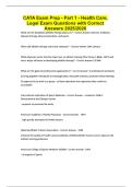 CATA Exam Prep - Part 1 - Health Care&comma; Legal Exam Questions with Correct Answers 2025&sol;2026