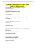 CATA FINAL EXAM STUDY GUIDE WITH COMPLETE SOLUTIONS