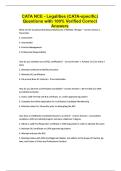 CATA NCE - Legalities &lpar;CATA-specific&rpar; Questions with 100&percnt; Verified Correct Answers