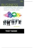Test Bank Business Communication In Person In Print Online 11th Edition by Newman 2025&sol;2026 Complete Exam Questions and Verified Solutions