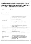 HBX Core Final Exam comprehensive questions and verified answers ACTUAL EXAM 2025 TEST&excl;&excl; Graded A&plus; &vert; 2025&vert;2026 EXAM UPDATE