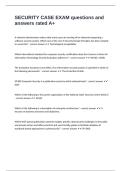 SECURITY CASE EXAM questions and answers rated A&plus; 