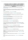 CPS EXAM 2 WITH ALL CORRECT & 100&percnt; VERIFIED ANSWERS&vert;ACTUAL COMPLETE EXAM&vert;ALREADY GRADED A&plus;